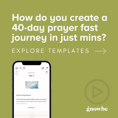 create a 40-day prayer fast journey